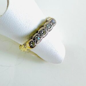 Antiker Ring 585/- Gold mit Diamanten 0,14 ct