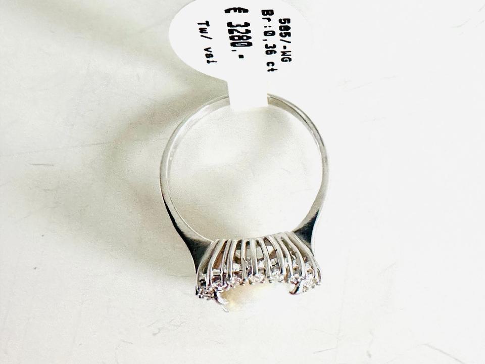 Ring 585/- Weißgold mit Opal und Brillianten 0,36 ct – Bild 6