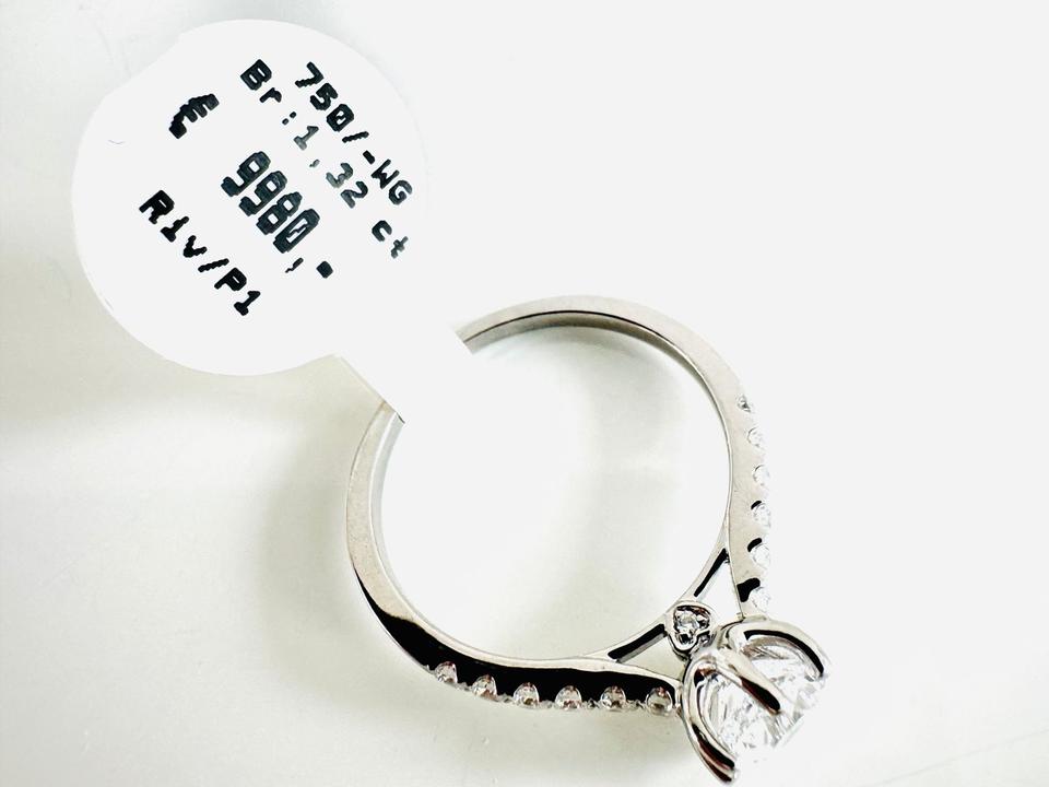 Ring 750/- Weißgold mit Brillianten 1,32 ct mit Expertise – Bild 3