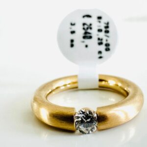 Ring 750/- Gold mit Brillianten 0,25 ct Spannringoptik