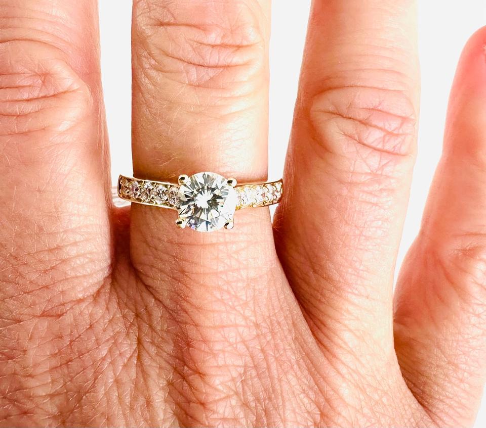 Brilliantring 750/- Gelbgold 1,44 ct mit Expertise – Bild 2