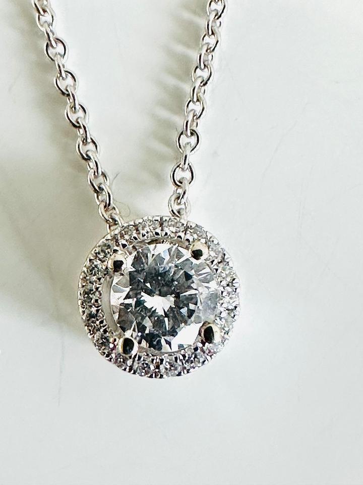 Brilliantanhänger 585/- Weißgold mit Kette 0,44ct Tw/vsi – Bild 4