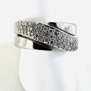 Ring 585/- Weißgold mit Brillanten 0,41 ct W/si