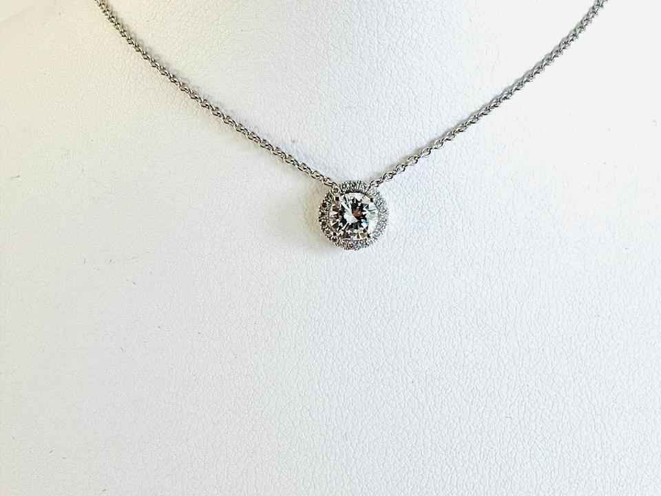 Brilliantanhänger 585/- WG mit Kette Brilli:Mitte 0,48 ct Tw/vsi – Bild 8