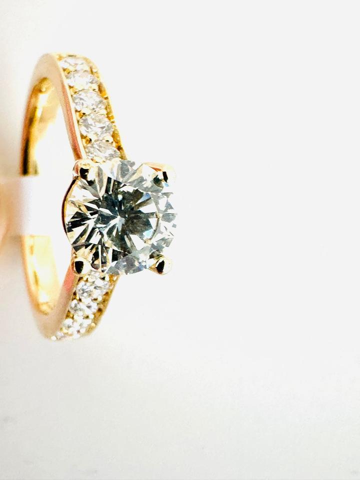 Brilliantring 750/- Gelbgold 1,44 ct mit Expertise – Bild 11