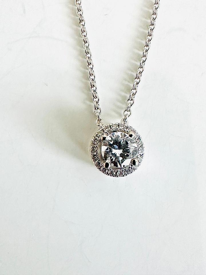 Brilliantanhänger 585/- Weißgold mit Kette 0,44ct Tw/vsi – Bild 3