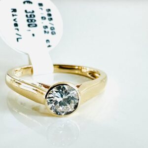 Ring 585/- Gold mit Brilliant 0,52 ct River Lupenrein