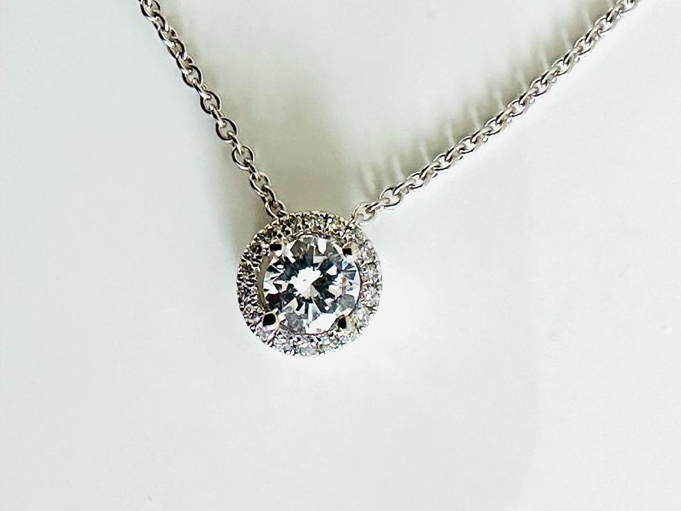 Brilliantanhänger 585/- Weißgold mit Kette 0,44ct Tw/vsi – Bild 5