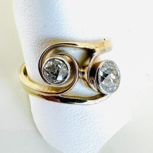 Antiker Ring 585/- mit Altschliff Brillianten ca:0,80 ct