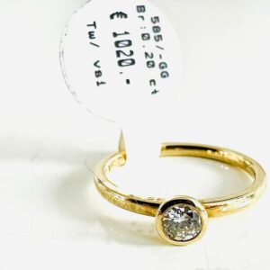 Ring 585/- Gold mit Brilliant 0,20 ct