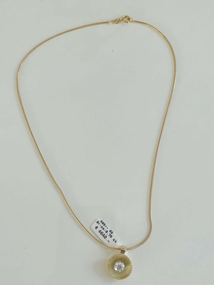 Anhänger Antik mit Brillant ca 0,75 ct 585/- Gold – Bild 7