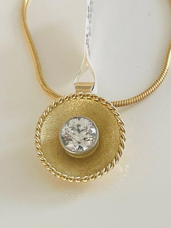 Anhänger Antik mit Brillant ca 0,75 ct 585/- Gold – Bild 2