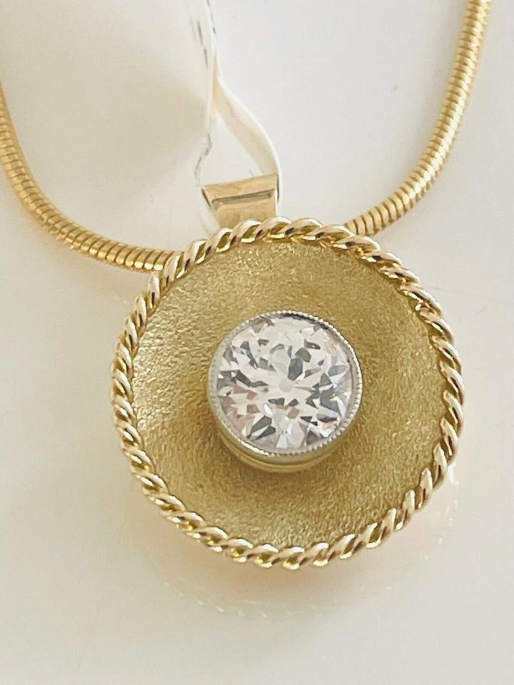 Anhänger Antik mit Brillant ca 0,75 ct 585/- Gold – Bild 9