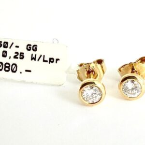 Ohrringe 750/- Gold mit Brillianten 0,25 ct