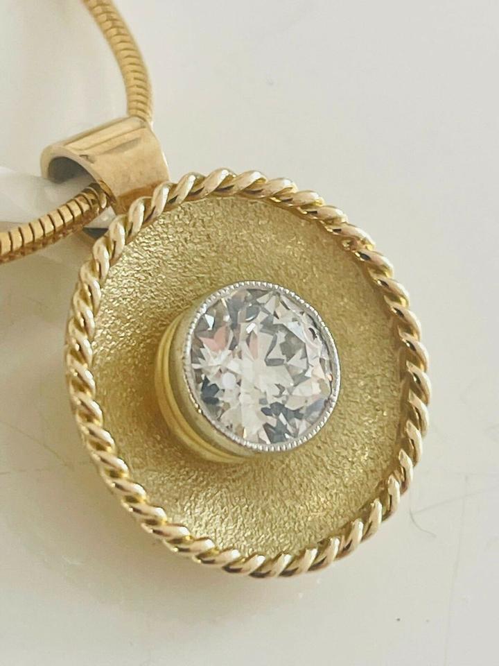 Anhänger Antik mit Brillant ca 0,75 ct 585/- Gold – Bild 4