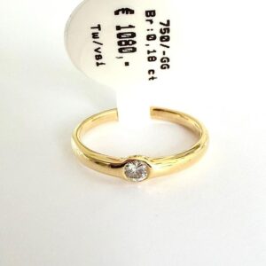 Niessingring 750/- Gold mit Brilliant 0,18 ct